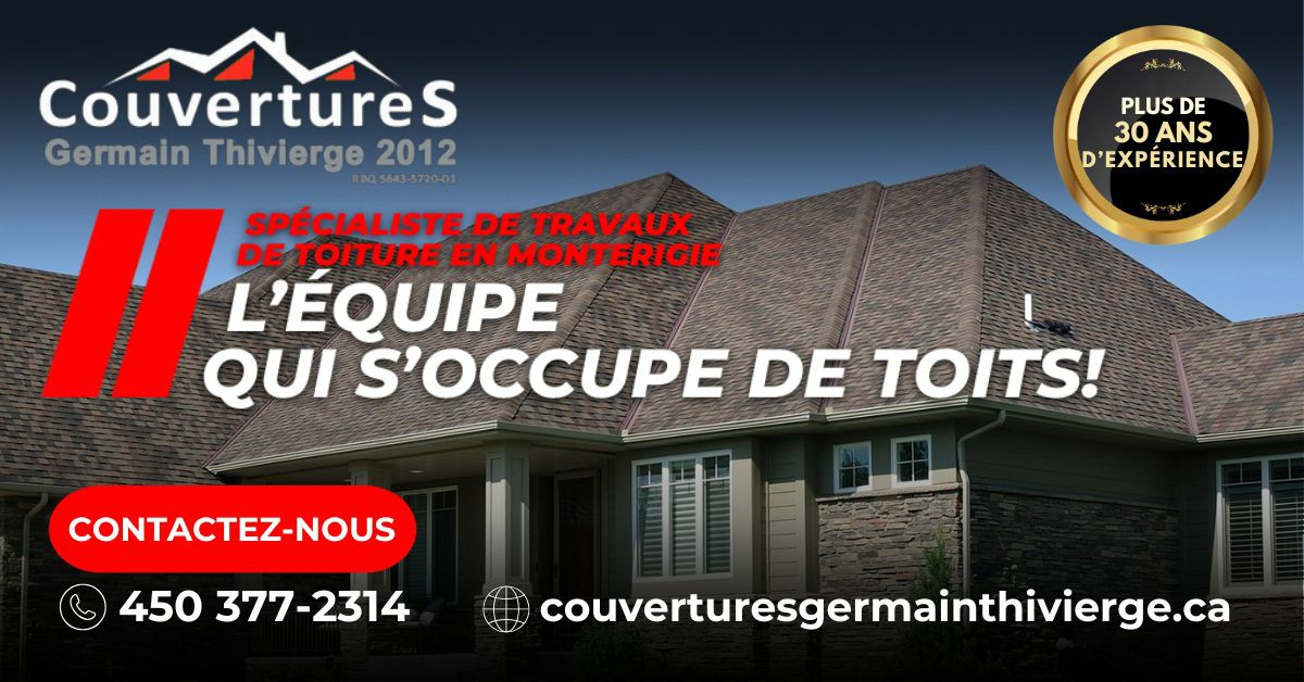 Couvreur, entrepreneur en toiture Châteauguay